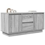 Casa si Gradina - Mobilier - Comode si corpuri - Comode - Comoda TV cu lumini LED, gri sonoma, 100x41x50 cm - Infinity.ro