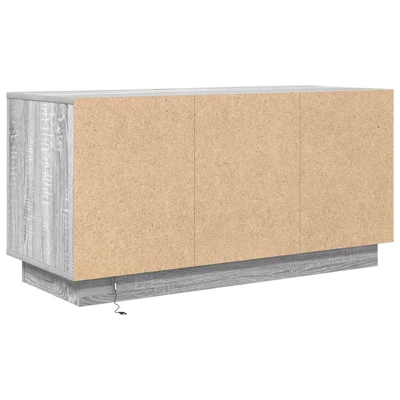 Casa si Gradina - Mobilier - Comode si corpuri - Comode - Comoda TV cu lumini LED, gri sonoma, 100x41x50 cm - Infinity.ro