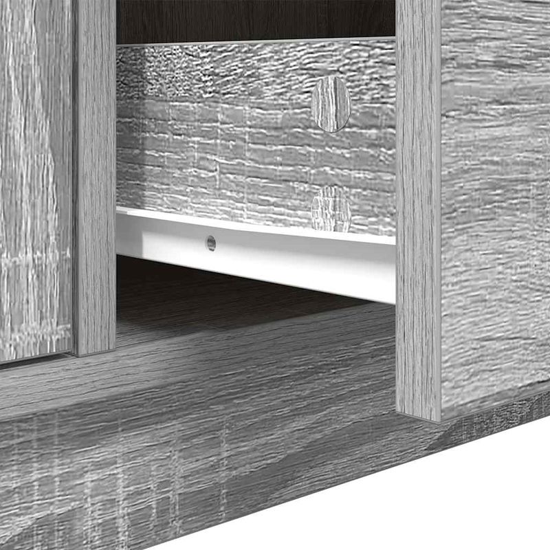 Casa si Gradina - Mobilier - Comode si corpuri - Comode - Comoda TV cu lumini LED, gri sonoma, 100x41x50 cm - Infinity.ro