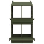 Petshop - Accesorii petshop - Culcusuri si custi - Custi interior si exterior - Cuiba pentru pui cu 4 compartimente, metal verde masline, mărime 54x79x109,5 cm - Infinity.ro