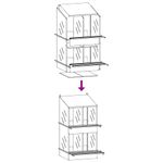 Petshop - Accesorii petshop - Culcusuri si custi - Custi interior si exterior - Cuiba pentru pui cu 4 compartimente, metal verde masline, mărime 54x79x109,5 cm - Infinity.ro