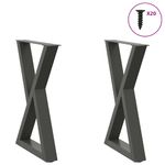 Casa si Gradina - Mobilier - Feronerie si accesorii mobila - Picioare pentru masa 2 buc Antracit 60x(72-73,3) cm Otel - Infinity.ro