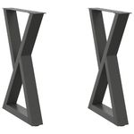 Casa si Gradina - Mobilier - Feronerie si accesorii mobila - Picioare pentru masa 2 buc Antracit 60x(72-73,3) cm Otel - Infinity.ro