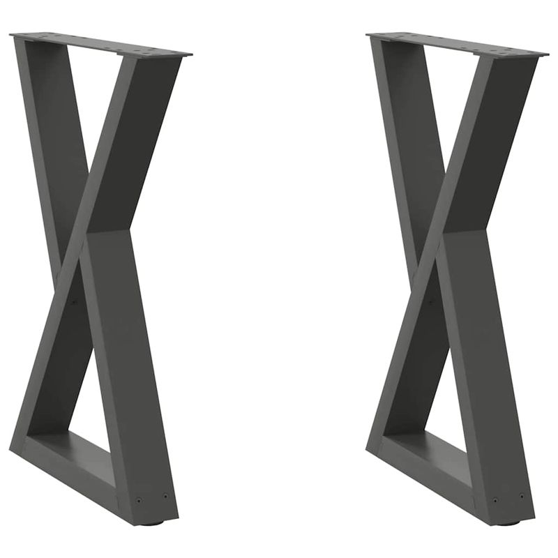 Casa si Gradina - Mobilier - Feronerie si accesorii mobila - Picioare pentru masa 2 buc Antracit 60x(72-73,3) cm Otel - Infinity.ro