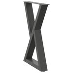 Casa si Gradina - Mobilier - Feronerie si accesorii mobila - Picioare pentru masa 2 buc Antracit 60x(72-73,3) cm Otel - Infinity.ro