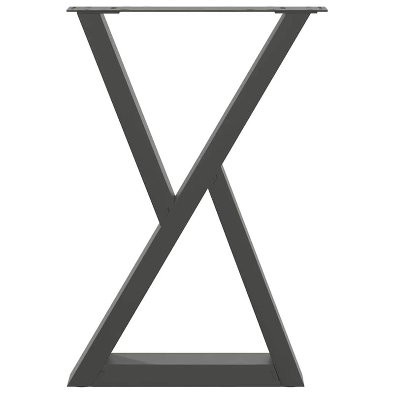 Casa si Gradina - Mobilier - Feronerie si accesorii mobila - Picioare pentru masa 2 buc Antracit 60x(72-73,3) cm Otel - Infinity.ro