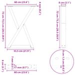 Casa si Gradina - Mobilier - Feronerie si accesorii mobila - Picioare pentru masa 2 buc Antracit 60x(72-73,3) cm Otel - Infinity.ro