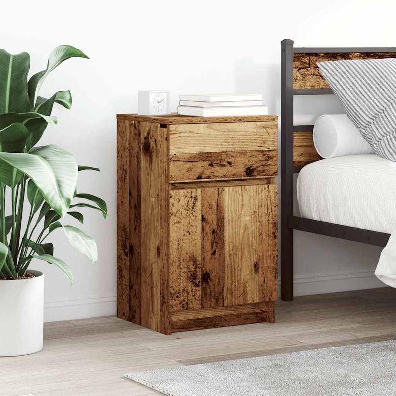 Casa si Gradina - Mobilier - Comode si corpuri - Noptiere - Noptiera din lemn vechi 39x35x65 cm lemn prelucrat - Infinity.ro