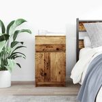 Casa si Gradina - Mobilier - Comode si corpuri - Noptiere - Noptiera din lemn vechi 39x35x65 cm lemn prelucrat - Infinity.ro