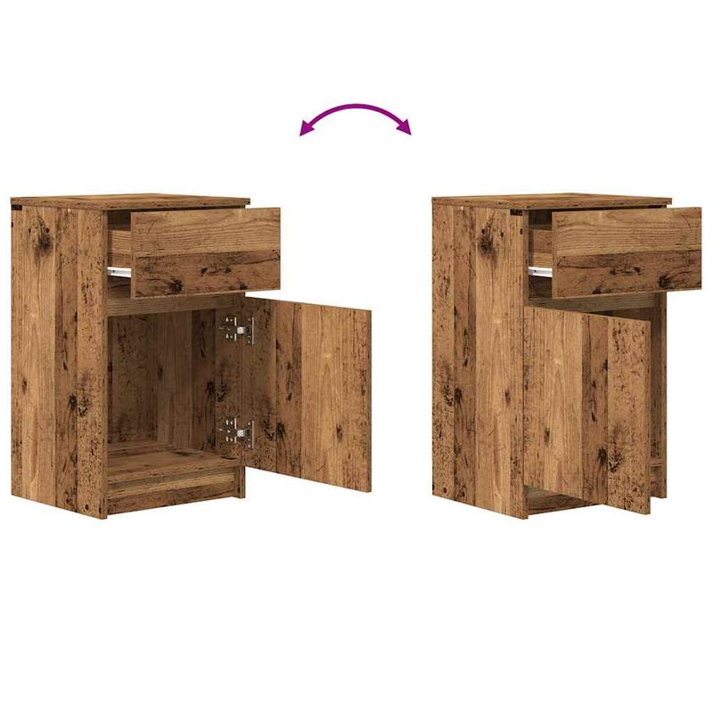 Casa si Gradina - Mobilier - Comode si corpuri - Noptiere - Noptiera din lemn vechi 39x35x65 cm lemn prelucrat - Infinity.ro