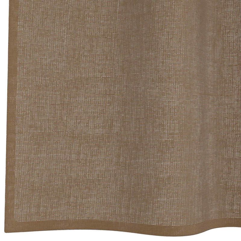 Casa si Gradina - Textile si covoare - Perdele si draperii - Perdele - Perdele Voile cu Oeje 2 buc Maro Deschis, mărime 140x140 cm - Infinity.ro