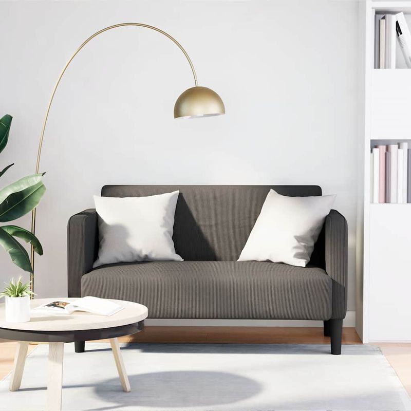 Casa si Gradina - Mobilier - Canapele si coltare - Canapele - Canapea lovesea gri deschis 109 cm tesatura din velur - Infinity.ro