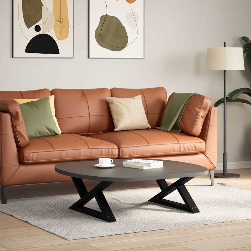 Casa si Gradina - Mobilier - Feronerie si accesorii mobila - Picioare masuta de cafea 2 buc Negru 70x(30-31,3) cm Otel - Infinity.ro