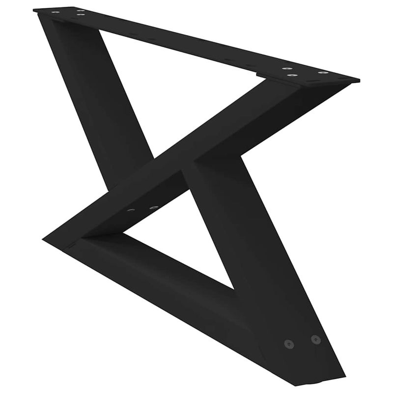 Casa si Gradina - Mobilier - Feronerie si accesorii mobila - Picioare masuta de cafea 2 buc Negru 70x(30-31,3) cm Otel - Infinity.ro