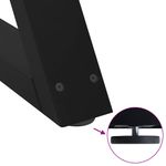 Casa si Gradina - Mobilier - Feronerie si accesorii mobila - Picioare masuta de cafea 2 buc Negru 70x(30-31,3) cm Otel - Infinity.ro