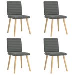 Casa si Gradina - Mobilier - Scaune si fotolii - Scaune - Scaune de bucatarie pivotante, 4 buc., gri inchis, textil - Infinity.ro