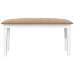 Casa si Gradina - Mobilier - Canapele si coltare - Banchete - Banca 90 cm din lemn masiv alb și maro cauciuc - Infinity.ro