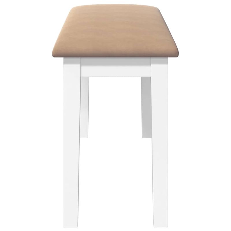 Casa si Gradina - Mobilier - Canapele si coltare - Banchete - Banca 90 cm din lemn masiv alb și maro cauciuc - Infinity.ro