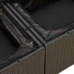 Casa si Gradina - Gradina si terasa - Mobilier exterior - Seturi mobila gradina - Set mobilier gradina perne 6 piese negru poliratan/lemn acacia - Infinity.ro