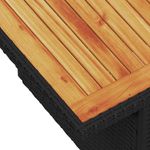 Casa si Gradina - Gradina si terasa - Mobilier exterior - Seturi mobila gradina - Set mobilier gradina perne 6 piese negru poliratan/lemn acacia - Infinity.ro