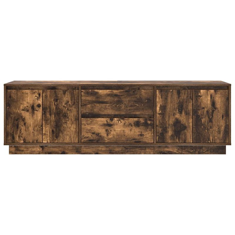 Casa si Gradina - Mobilier - Comode si corpuri - Comode - Dulap TV cu lumini LED Stejar afumat 160,5x41x50 cm - Infinity.ro
