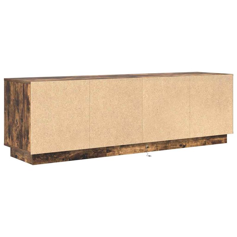Casa si Gradina - Mobilier - Comode si corpuri - Comode - Dulap TV cu lumini LED Stejar afumat 160,5x41x50 cm - Infinity.ro