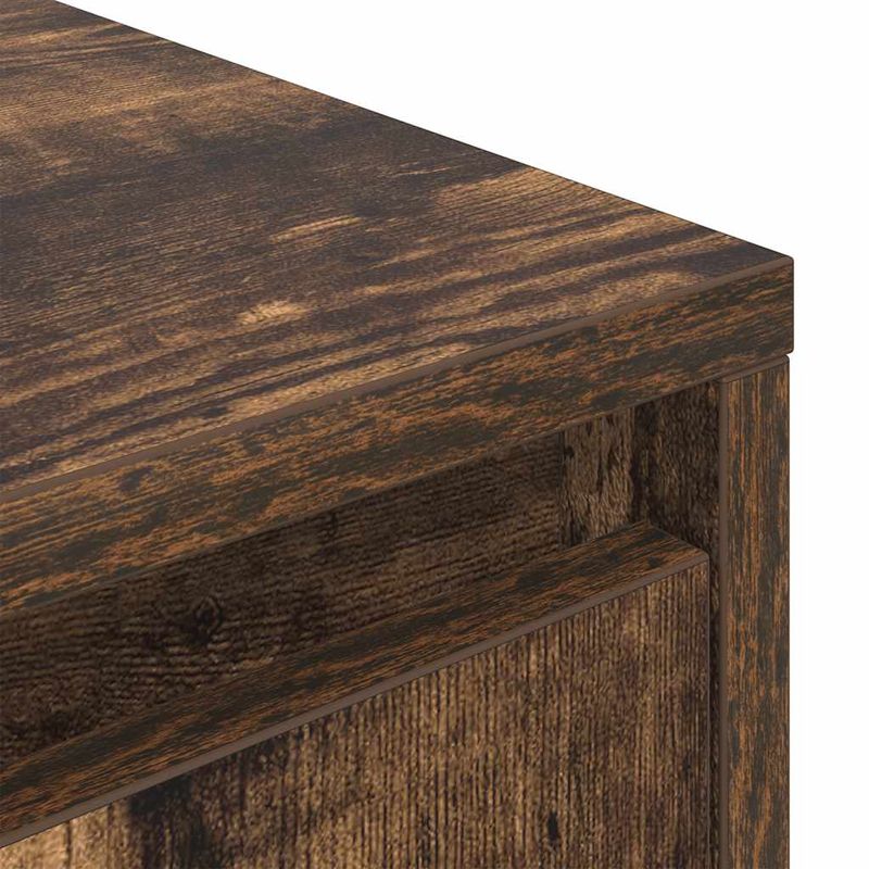 Casa si Gradina - Mobilier - Comode si corpuri - Comode - Dulap TV cu lumini LED Stejar afumat 160,5x41x50 cm - Infinity.ro