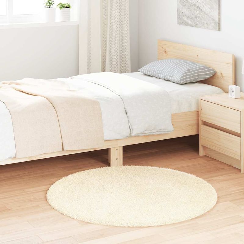 Casa si Gradina - Textile si covoare - Covoare - Covoare casa - Covor shaggy cu pom inalt, NAVARRA, crem, 100x100 cm, poliester - Infinity.ro