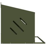 Petshop - Accesorii petshop - Culcusuri si custi - Custi interior si exterior - Cuiba pentru pui cu 2 compartimente, metal verde masline - Infinity.ro