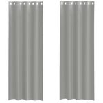 Casa si Gradina - Textile si covoare - Perdele si draperii - Perdele - Perdele Voile cu Oelii 2 buc Gri deschis 140x300 cm - Infinity.ro