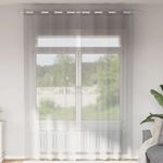 Casa si Gradina - Textile si covoare - Perdele si draperii - Perdele - Perdele Voile cu Oelii 2 buc Gri deschis 140x300 cm - Infinity.ro