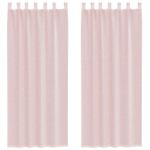 Casa si Gradina - Textile si covoare - Perdele si draperii - Perdele - Perdele Voile cu buzunare pentru bare 2 buc Roz deschis - Infinity.ro