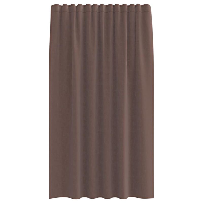 Casa si Gradina - Textile si covoare - Perdele si draperii - Perdele - Perdele Voile cu tabla 2 buc Maro, mărime 140x140 cm - Infinity.ro