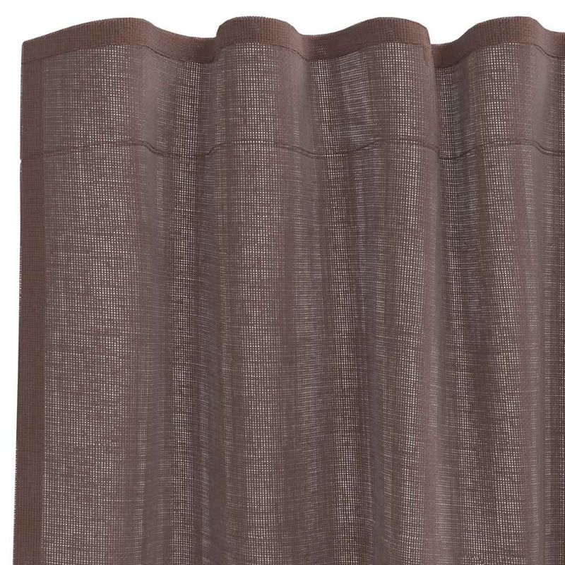 Casa si Gradina - Textile si covoare - Perdele si draperii - Perdele - Perdele Voile cu tabla 2 buc Maro, mărime 140x140 cm - Infinity.ro