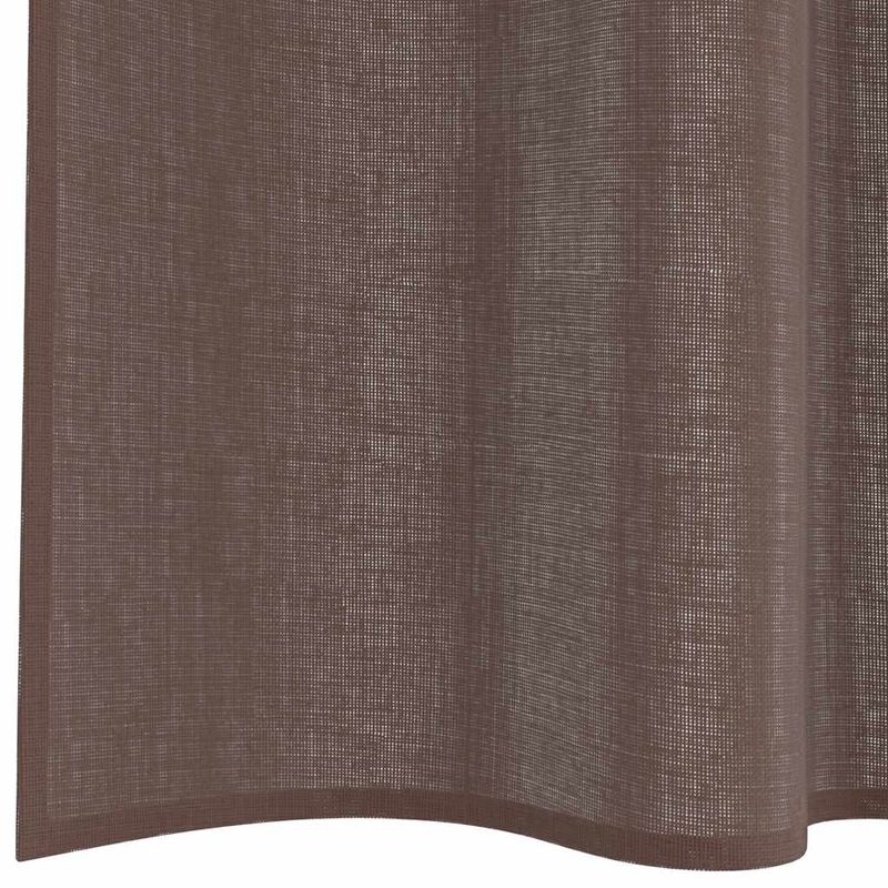 Casa si Gradina - Textile si covoare - Perdele si draperii - Perdele - Perdele Voile cu tabla 2 buc Maro, mărime 140x140 cm - Infinity.ro