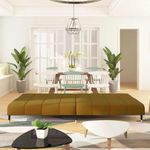 Casa si Gradina - Mobilier - Canapele si coltare - Canapele - Canapea extensibila cu 2 locuri, maro, catifea - Infinity.ro