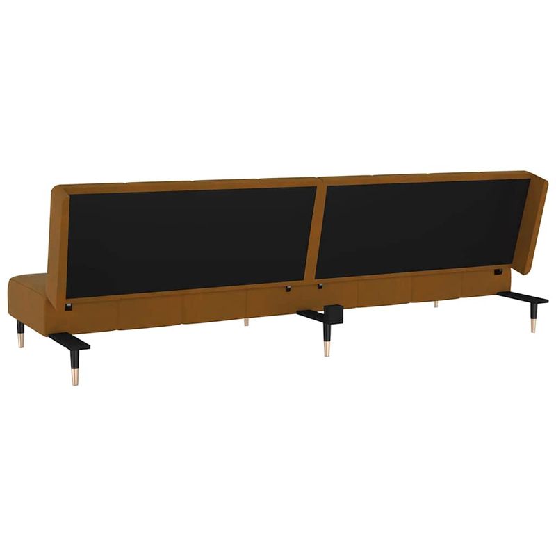 Casa si Gradina - Mobilier - Canapele si coltare - Canapele - Canapea extensibila cu 2 locuri, maro, catifea - Infinity.ro