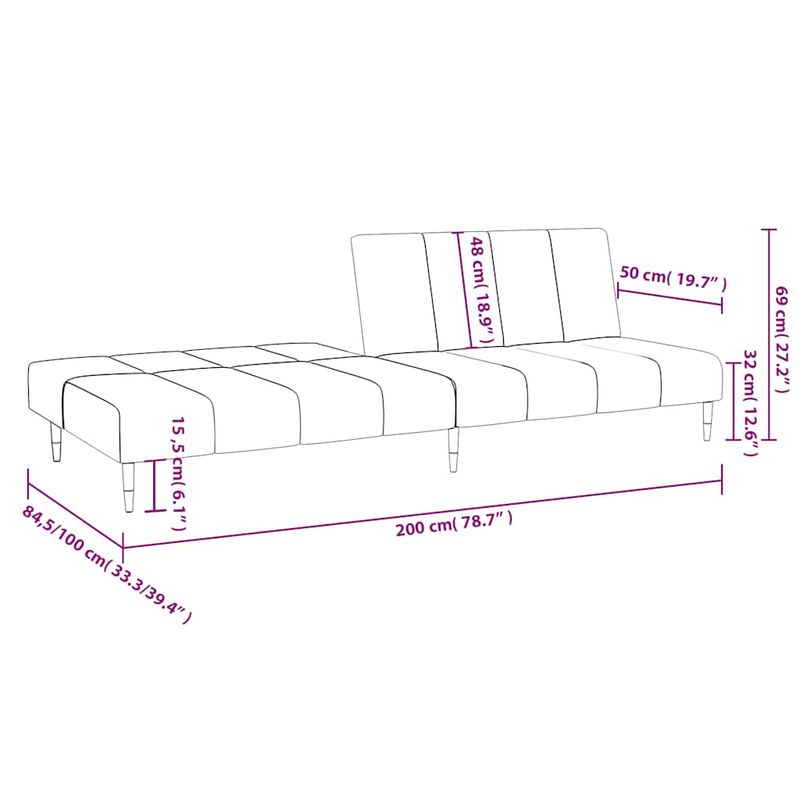 Casa si Gradina - Mobilier - Canapele si coltare - Canapele - Canapea extensibila cu 2 locuri, maro, catifea - Infinity.ro
