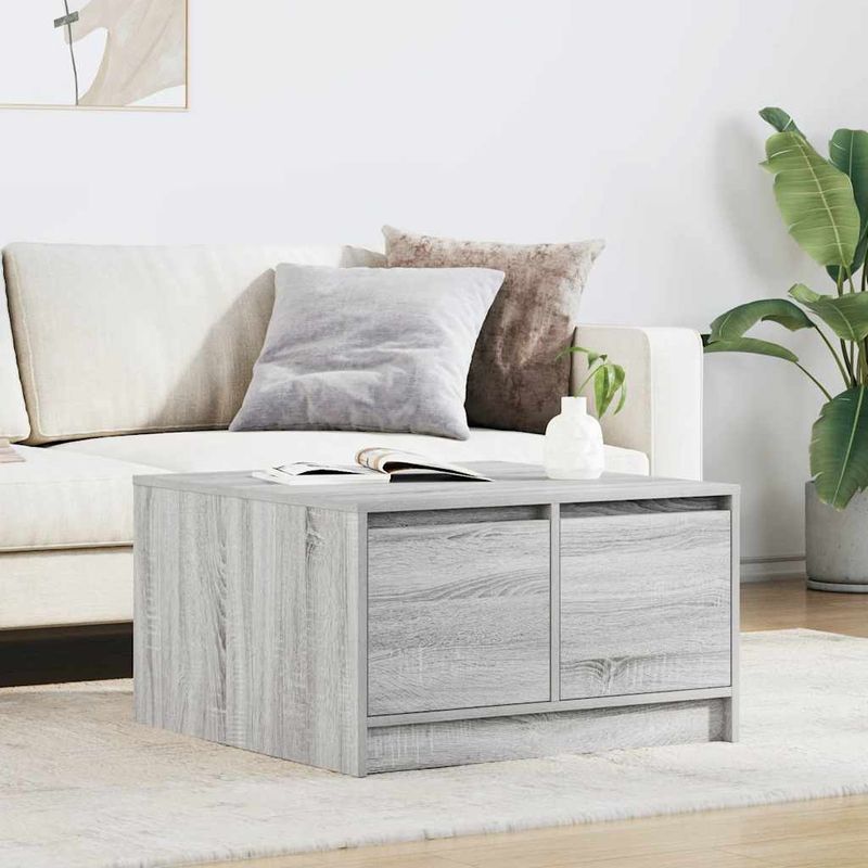 Casa si Gradina - Mobilier - Mese si birouri - Masute de cafea - Masuta de cafea cu sertare Gri Sonoma 70,5x70x40 cm - Infinity.ro