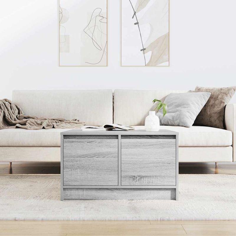 Casa si Gradina - Mobilier - Mese si birouri - Masute de cafea - Masuta de cafea cu sertare Gri Sonoma 70,5x70x40 cm - Infinity.ro