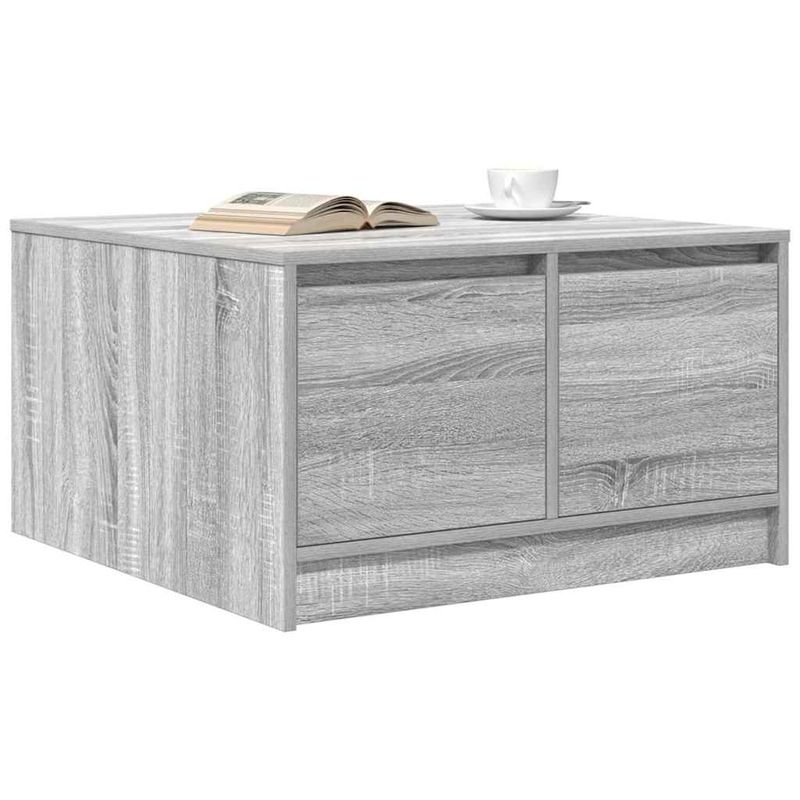 Casa si Gradina - Mobilier - Mese si birouri - Masute de cafea - Masuta de cafea cu sertare Gri Sonoma 70,5x70x40 cm - Infinity.ro