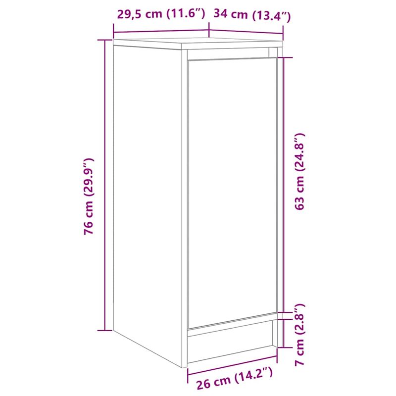 Casa si Gradina - Mobilier - Organizare si depozitare - Organizator incaltaminte - Dulap Pantofi Stejar Sonoma 29,5x34x76 cm Lemn prelucrat - Infinity.ro