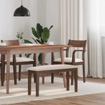 Casa si Gradina - Mobilier - Canapele si coltare - Banchete - Banca 90 cm maro din lemn masiv cauciuc, maro și deschis - Infinity.ro