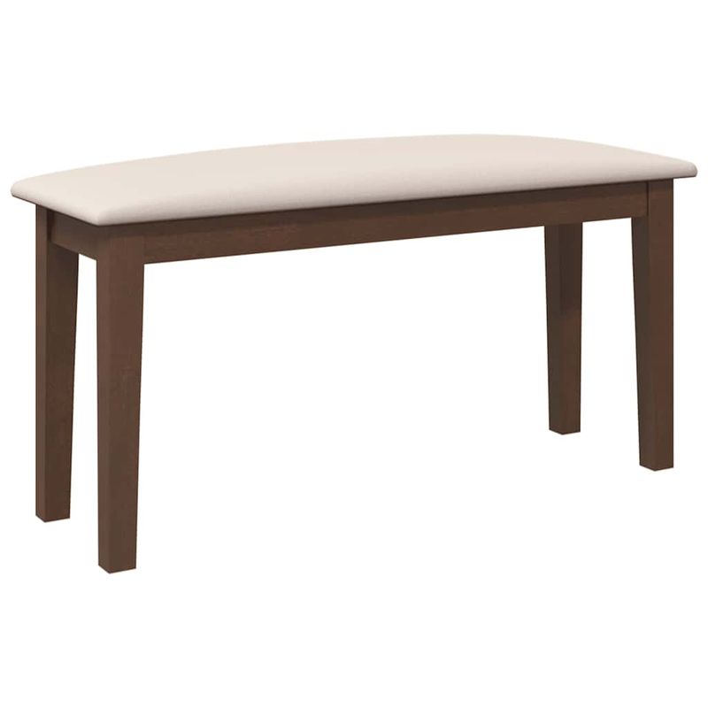 Casa si Gradina - Mobilier - Canapele si coltare - Banchete - Banca 90 cm maro din lemn masiv cauciuc, maro și deschis - Infinity.ro