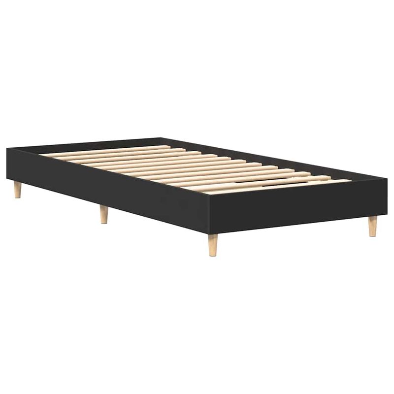 Casa si Gradina - Mobilier - Paturi si accesorii - Paturi - Cadru de pat fara saltea, negru, 100x200 cm, lemn prelucrat - Infinity.ro