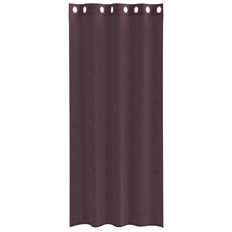 Casa si Gradina - Textile si covoare - Perdele si draperii - Perdele - Perdele Voile cu Oeli 2 buc Violet 140x245 cm - Infinity.ro