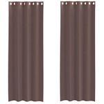 Casa si Gradina - Textile si covoare - Perdele si draperii - Perdele - Perdele Voile cu Oelii 2 buc Maro 140x260 cm - Infinity.ro