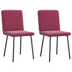 Casa si Gradina - Mobilier - Scaune si fotolii - Scaune - Scaune de bucatarie, 2 buc., rosu vin, catifea - Infinity.ro