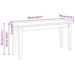 Casa si Gradina - Mobilier - Canapele si coltare - Banchete - Banca 90 cm din lemn masiv alb cauciuc - Infinity.ro