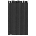 Casa si Gradina - Textile si covoare - Perdele si draperii - Perdele - Perdele Voile cu Oeli 2 buc Negru 140x175 cm - Infinity.ro